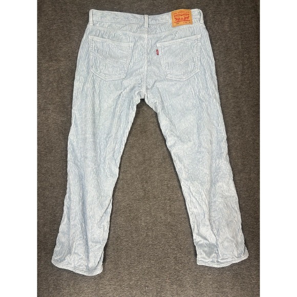 Levis 569 Corduroy Pants Mens 36x30 light Blue loose straight relaxed Wide wale - Picture 8 of 10
